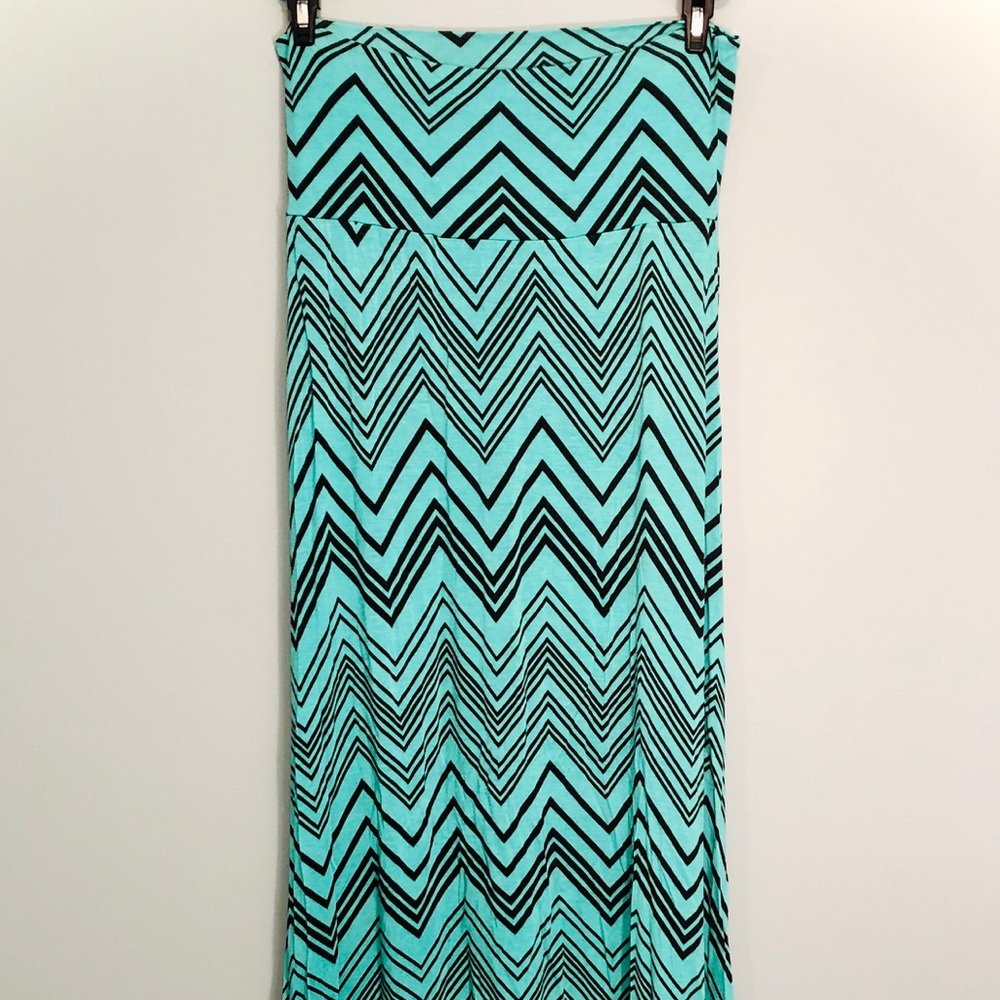 Wet seal teal and black maxi skirt size large!